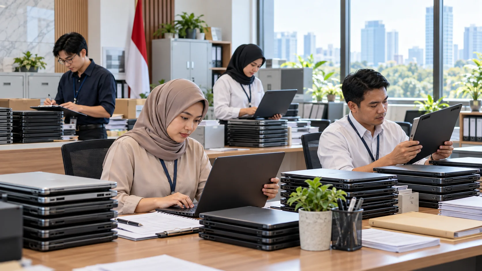 Pengelolaan inventaris laptop kantor pemerintahan dan instansi