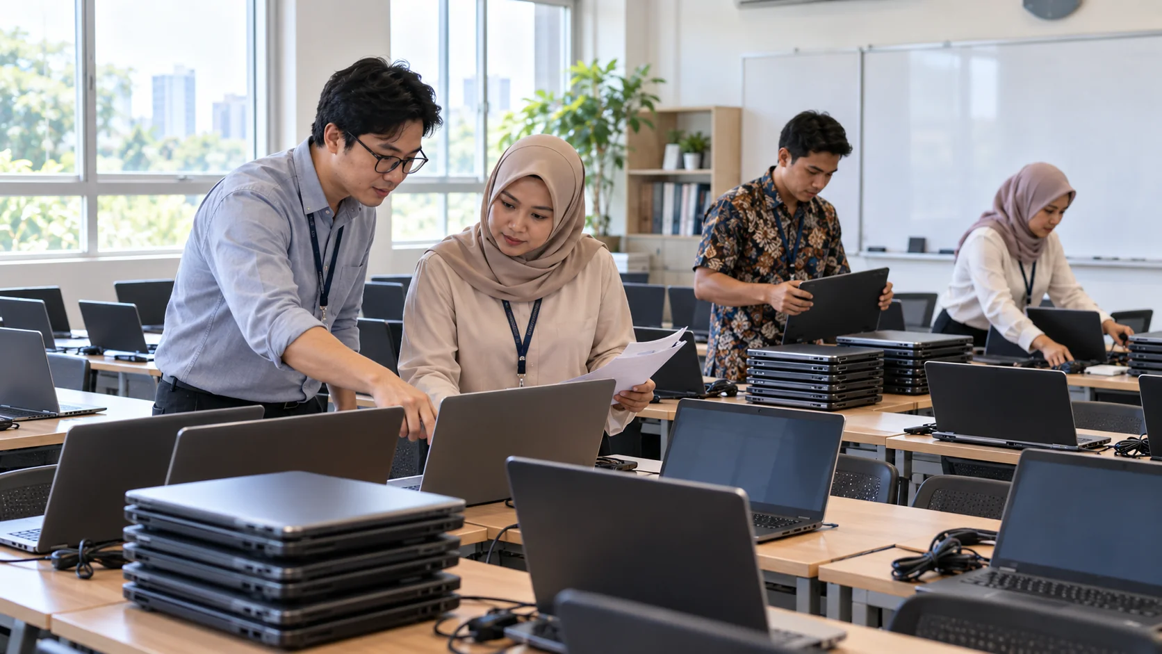 Penggantian laptop laboratorium komputer sekolah dan kampus